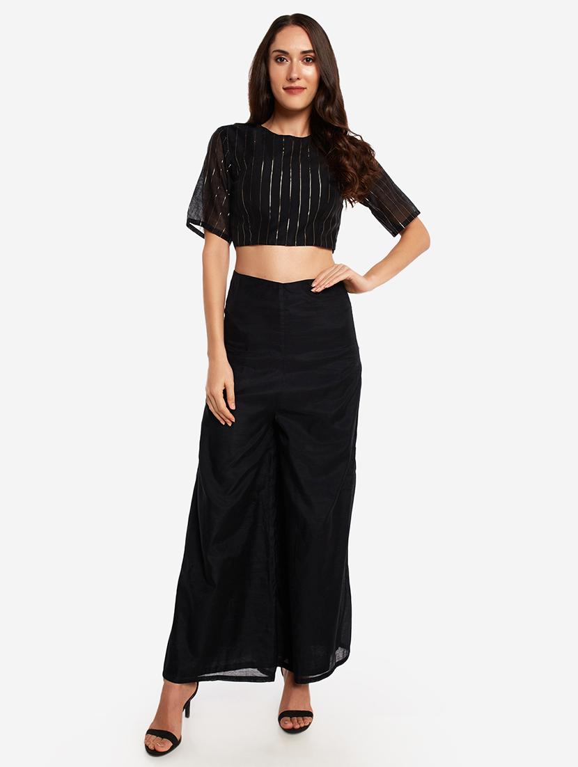 black art silk solid blouse - 17585993 - Zoom Image - 4