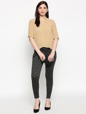 high rise printed jegging - 17586003 - Standard Image - 4