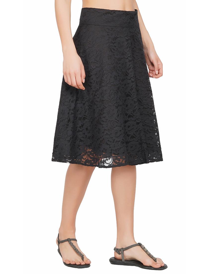 high rise net flared skirt - 17586069 - Zoom Image - 1