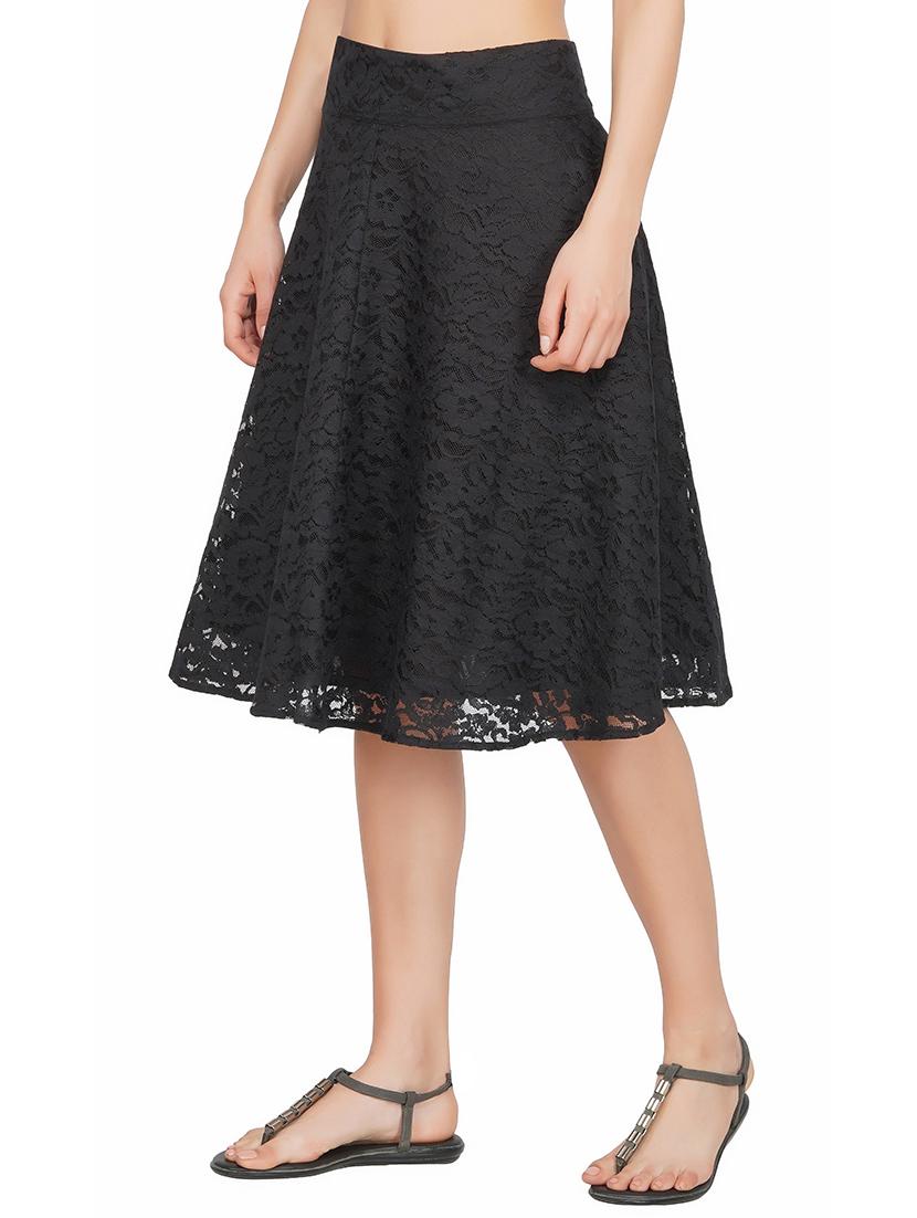 high rise net flared skirt - 17586069 - Zoom Image - 2