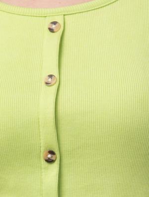 green cotton lycra regular top - 17586303 - Standard Image - 5