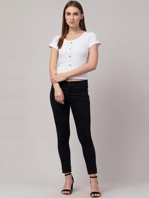white cotton lycra regular top - 17586307 - Standard Image - 4