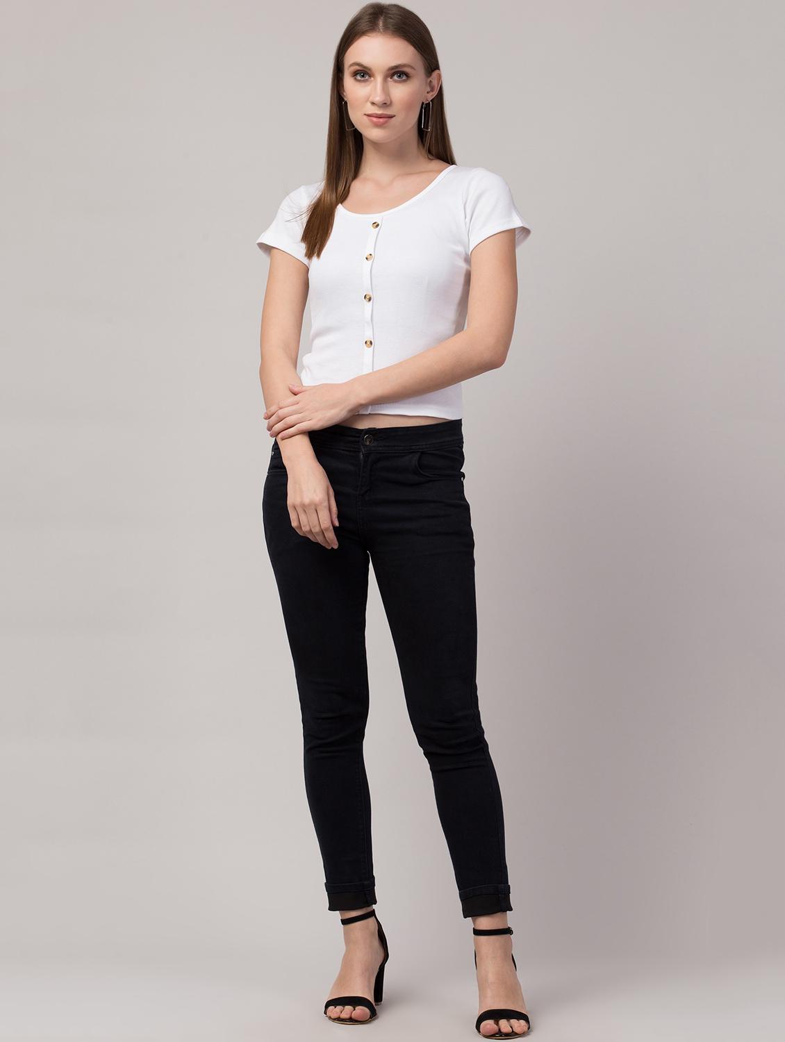 white cotton lycra regular top - 17586307 - Zoom Image - 4