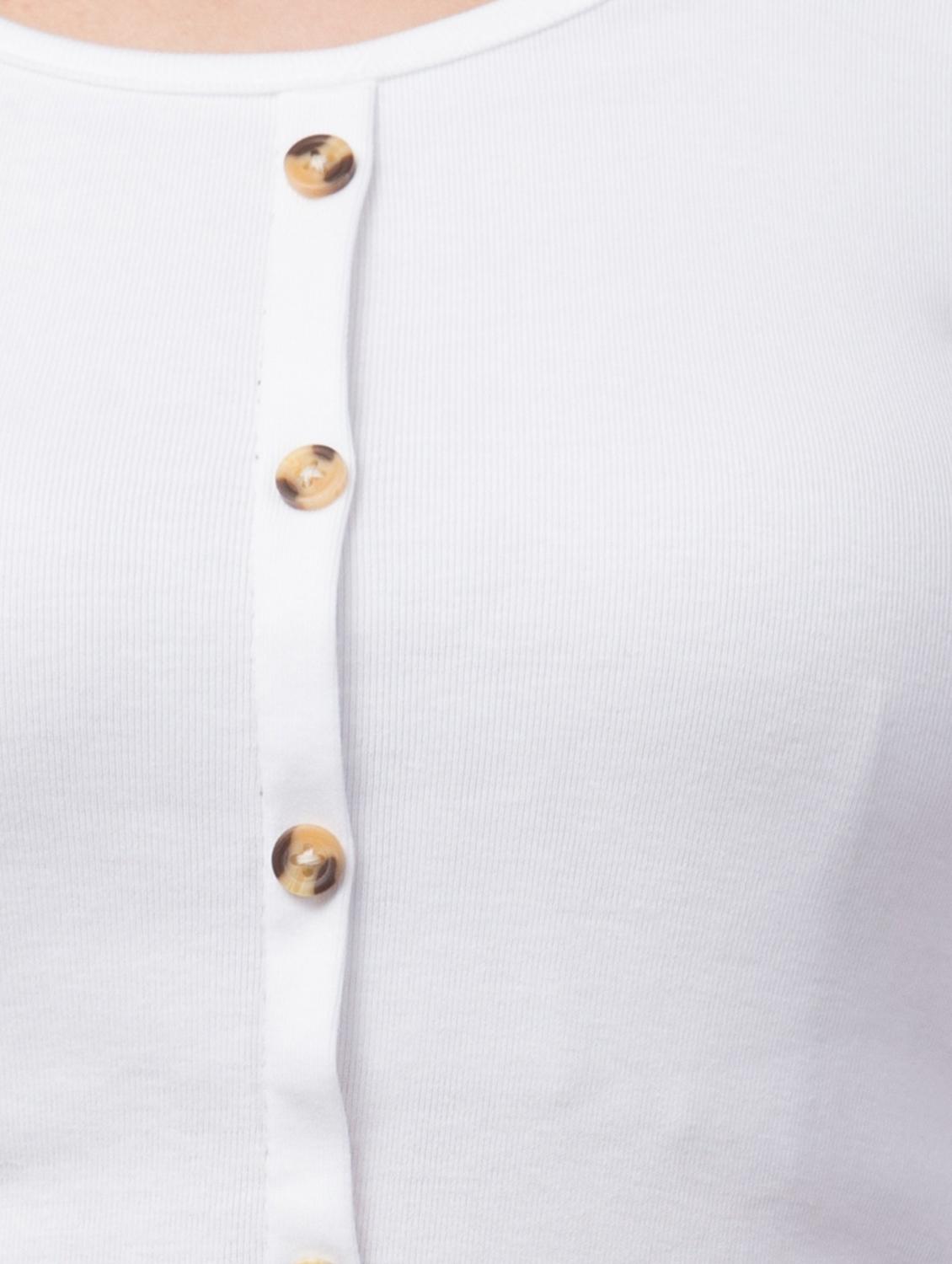 white cotton lycra regular top - 17586307 - Zoom Image - 5