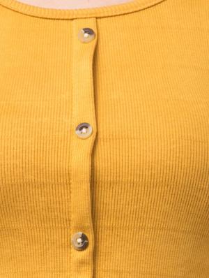 yellow cotton lycra regular top - 17586308 - Standard Image - 5