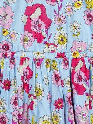 light blue floral cotton frock - 17586443 - Standard Image - 3