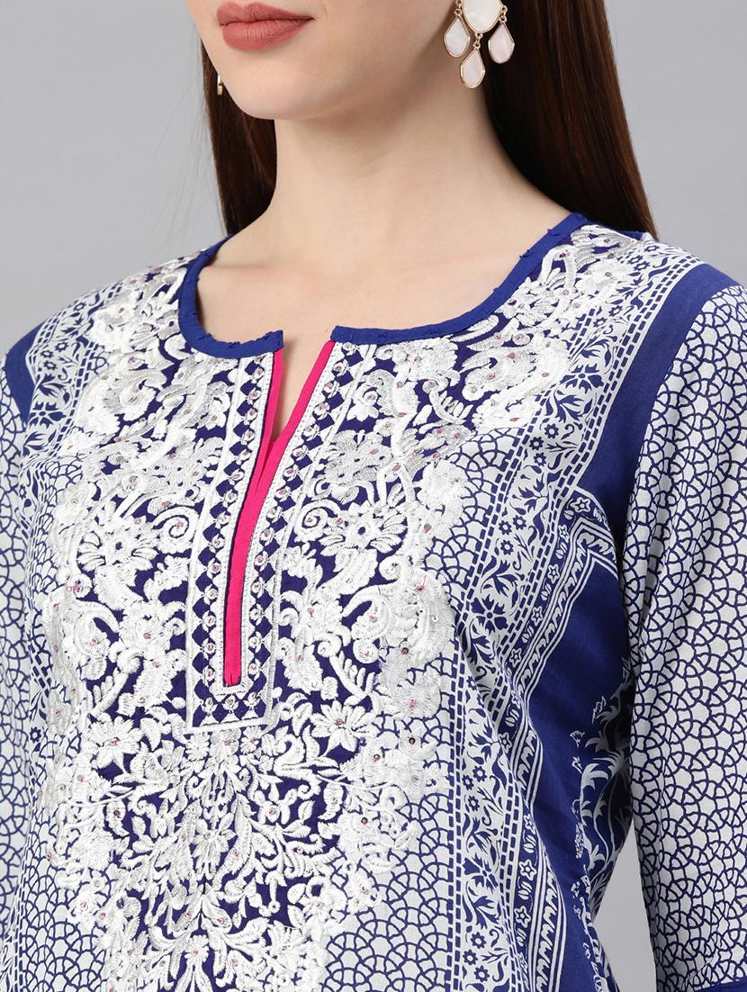 printed straight kurta - 17586584 - Zoom Image - 4