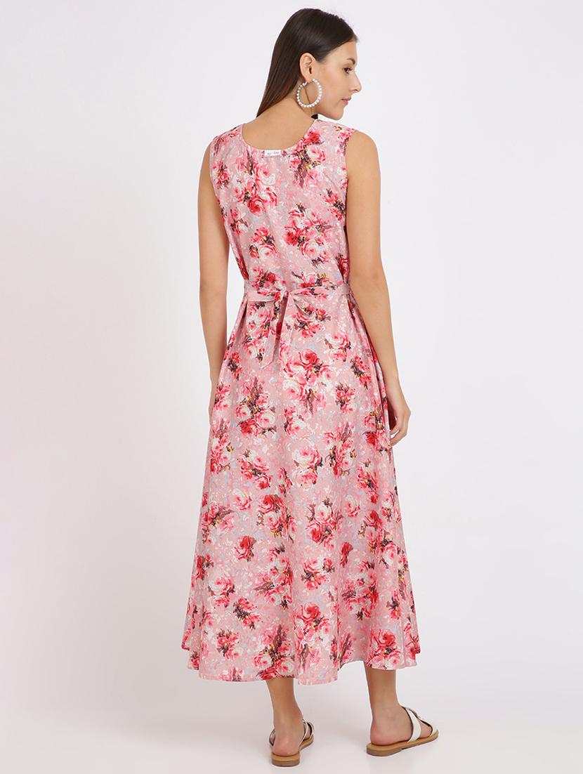 round neck floral maxi dress - 17586619 - Zoom Image - 2