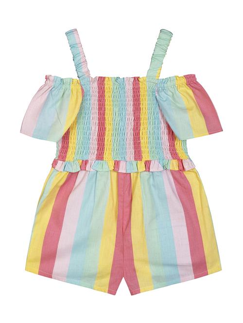 multi colored cotton playsuits twin sets & jump suit - 17586818 - Standard Image - 1