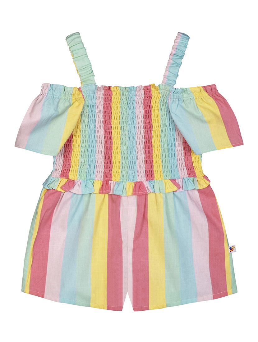 multi colored cotton playsuits twin sets & jump suit - 17586818 - Zoom Image - 2