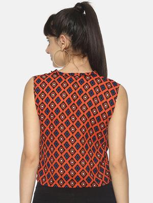 red printed crop top - 17587204 - Standard Image - 3