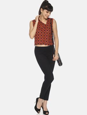 red printed crop top - 17587204 - Standard Image - 4