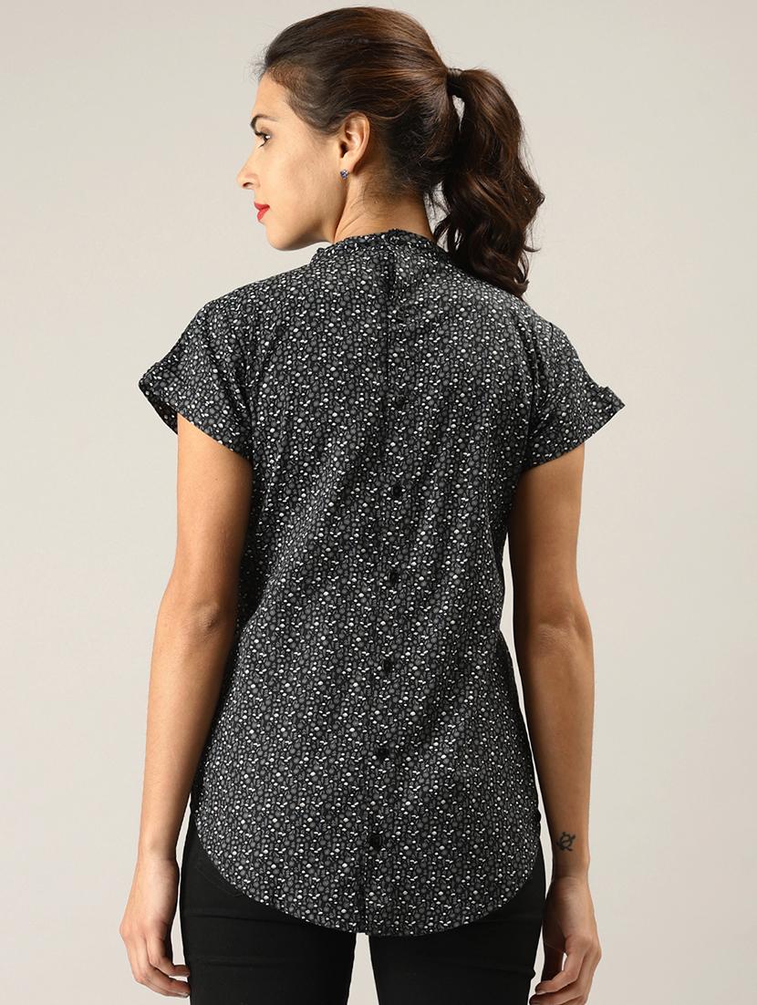 black cotton regular top - 17587219 - Zoom Image - 2