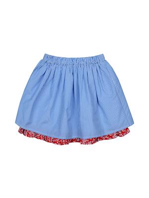 blue cotton flared skirt - 17588027 - Standard Image - 2