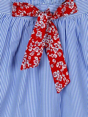 blue cotton flared skirt - 17588027 - Standard Image - 3