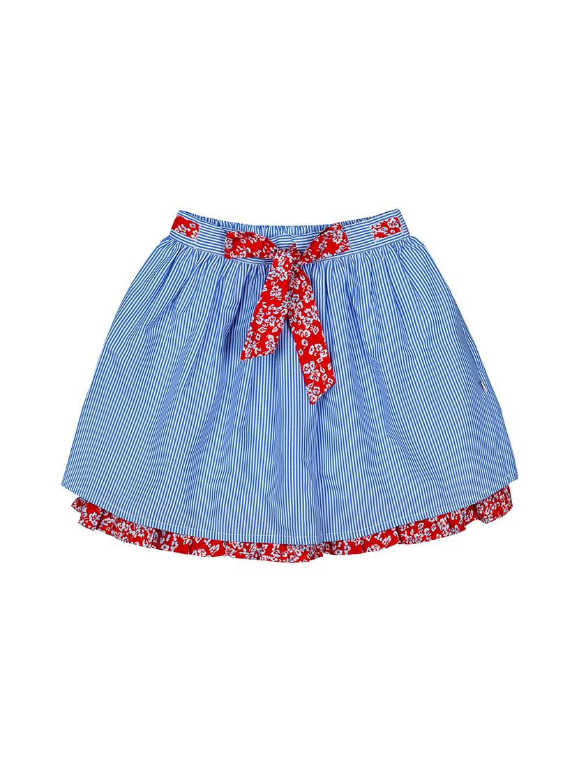 blue cotton flared skirt - 17588027 - Zoom Image - 1