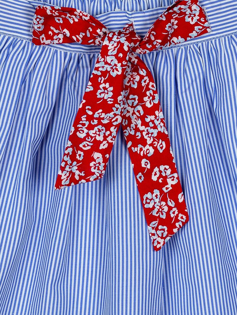 blue cotton flared skirt - 17588027 - Zoom Image - 3