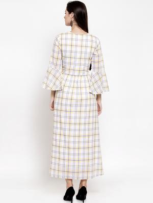 checkered maxi dress - 17588206 - Standard Image - 3