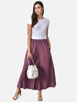 high rise printed palazzo - 17588213 - Standard Image - 4