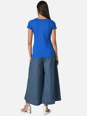 high rise printed palazzo - 17588214 - Standard Image - 3