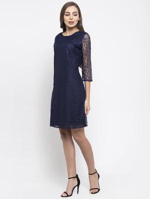 boat neck laced sheath dress - 17588241 - Standard Image - 2