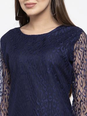 boat neck laced sheath dress - 17588241 - Standard Image - 6