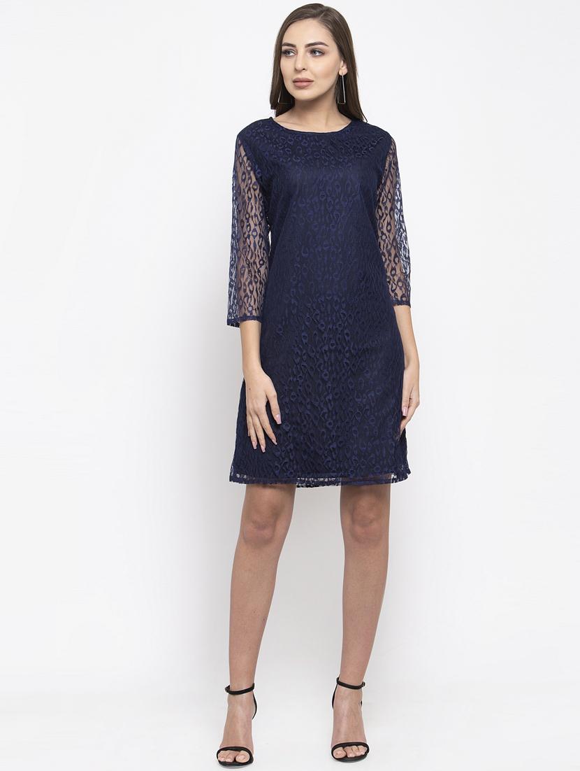 boat neck laced sheath dress - 17588241 - Zoom Image - 1