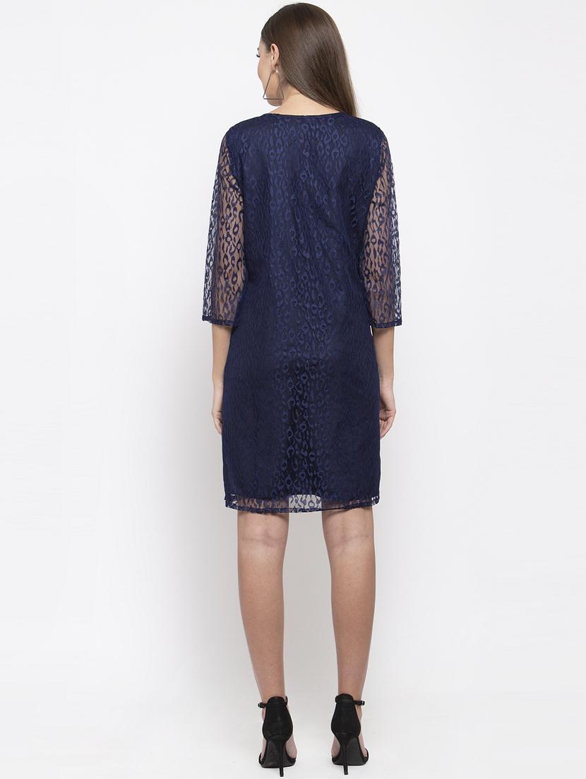 boat neck laced sheath dress - 17588241 - Zoom Image - 4