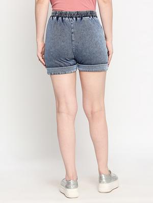 blue denim shorts - 17588279 - Standard Image - 3
