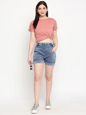 blue denim shorts - 17588279 - Standard Image - 4