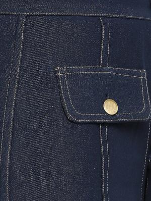 high rise denim skirt - 17588286 - Standard Image - 5
