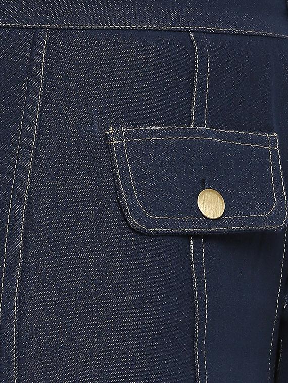 high rise denim skirt - 17588286 - Zoom Image - 5