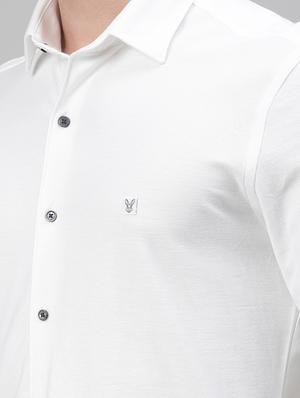 white solid casual shirt - 17588336 - Standard Image - 4