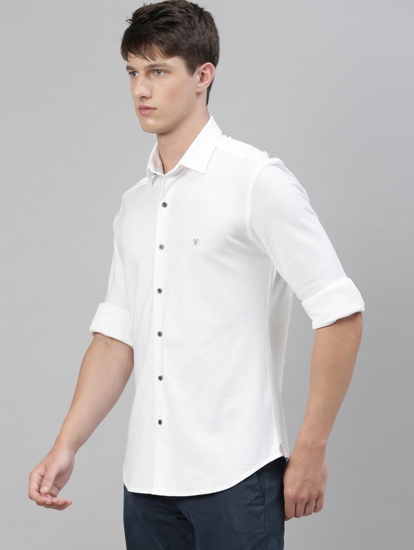 white solid casual shirt - 17588336 - Zoom Image - 2