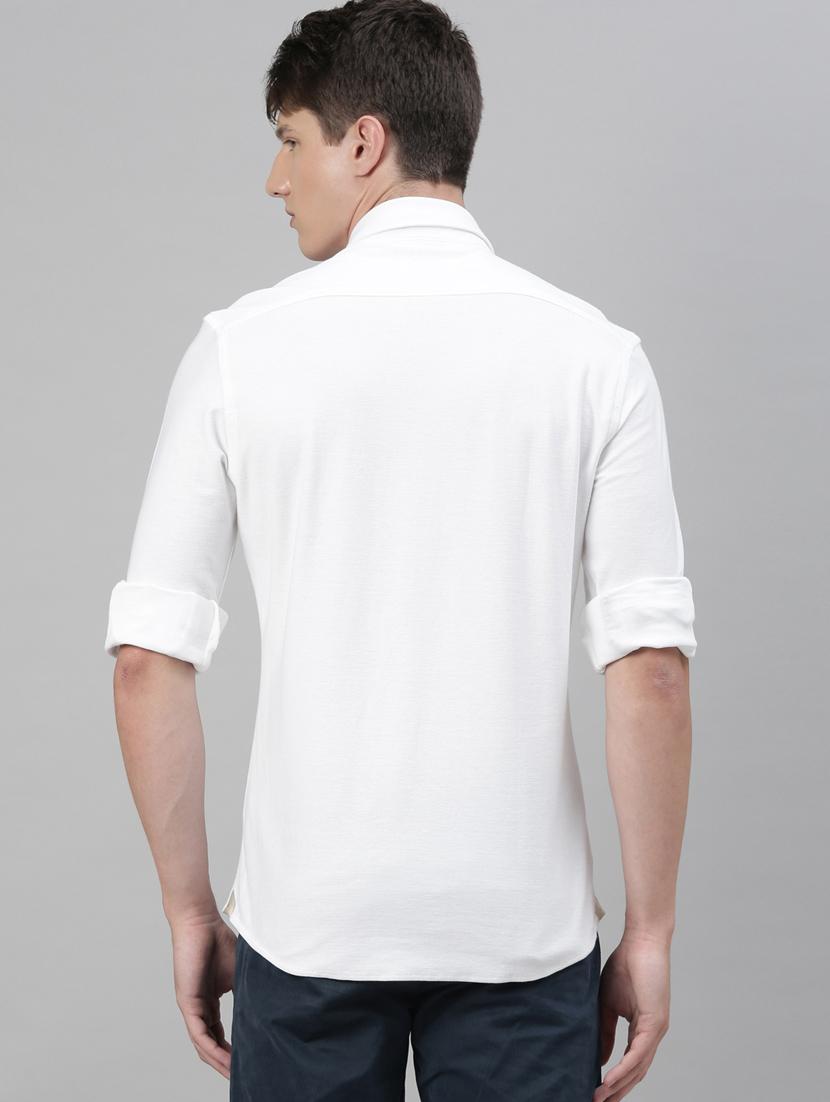 white solid casual shirt - 17588336 - Zoom Image - 3