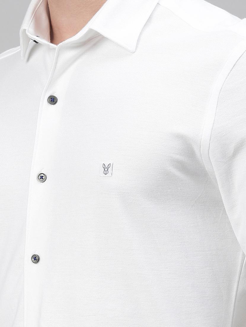 white solid casual shirt - 17588336 - Zoom Image - 4