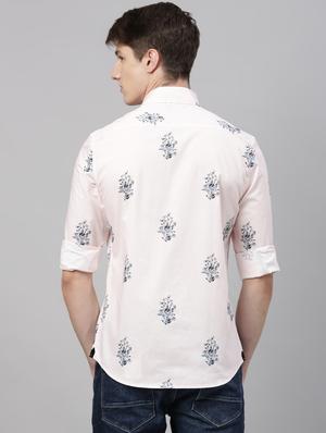 pink floral print casual shirt - 17588415 - Standard Image - 3