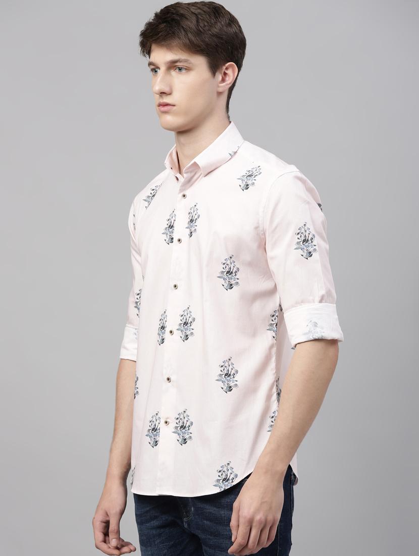 pink floral print casual shirt - 17588415 - Zoom Image - 2