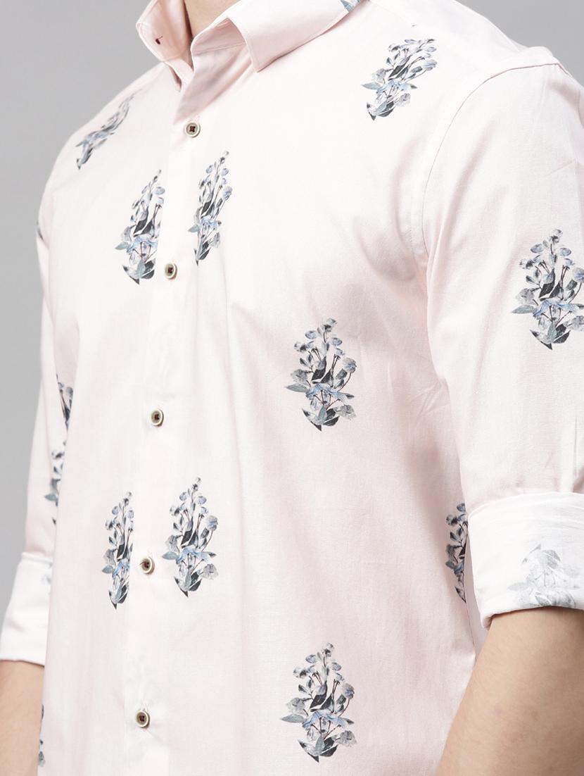 pink floral print casual shirt - 17588415 - Zoom Image - 4