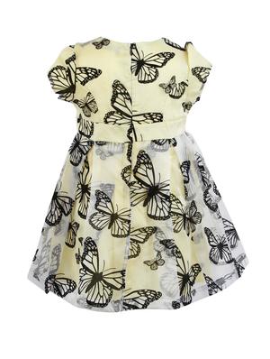 yellow cotton blend frock - 17588830 - Standard Image - 2