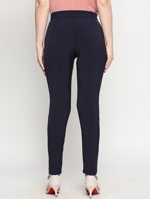 high rise flat front trouser - 17589098 - Standard Image - 3