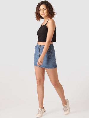cami neck crop top - 17589106 - Standard Image - 4