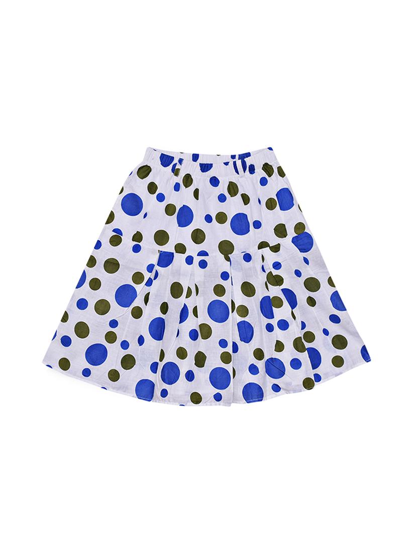 blue cotton aline skirt - 17589165 - Zoom Image - 2