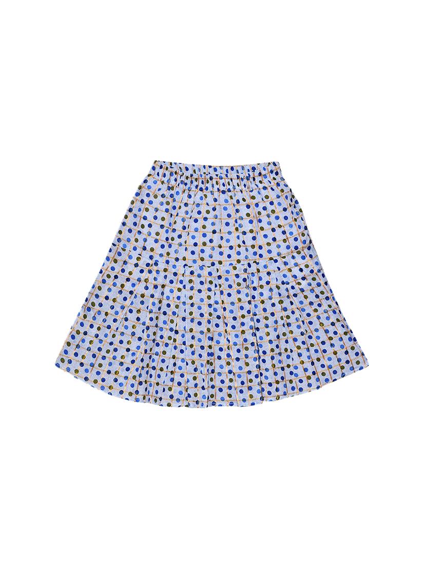 blue cotton aline skirt - 17589173 - Zoom Image - 1