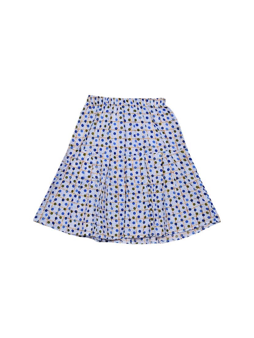 blue cotton aline skirt - 17589173 - Zoom Image - 2