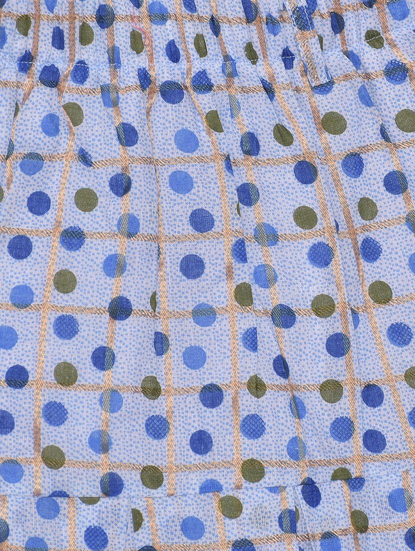 blue cotton aline skirt - 17589173 - Zoom Image - 3