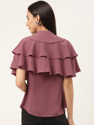 mandarin neck layered top - 17589397 - Standard Image - 3
