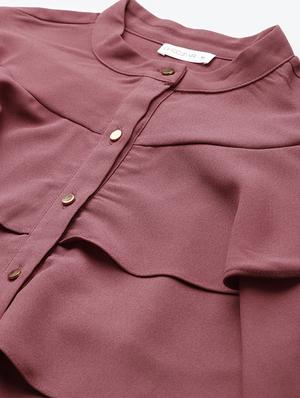 mandarin neck layered top - 17589397 - Standard Image - 5
