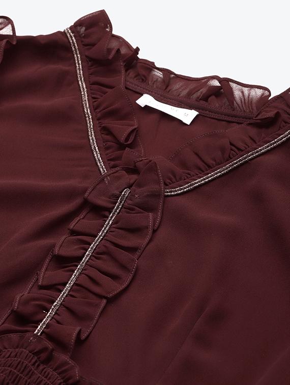 frill detail peplum top - 17589402 - Zoom Image - 5