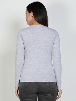round neck solid tee - 17590308 - Standard Image - 3